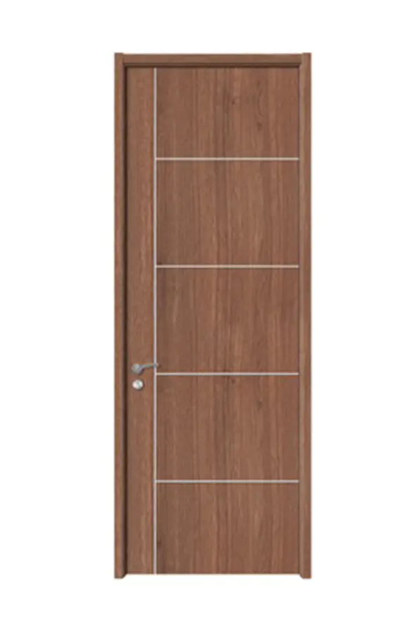 Opciones de diseño interiores modificadas para requisitos particulares del grano de madera de la puerta de madera del PVC del MDF