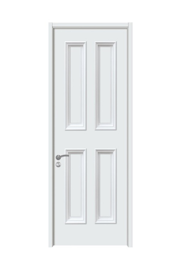 Puerta moldeada interior de MDF blanco GM-03 para apartamento