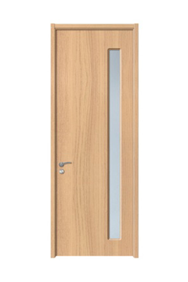 GY-P080 Puerta interior de madera de PVC MDF de estilo moderno con vidrio