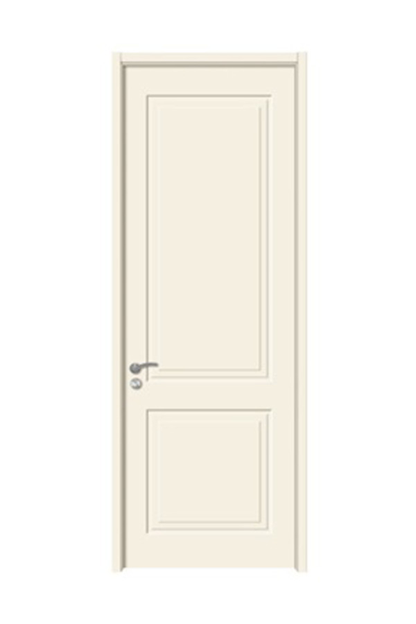 GY-P027 Puerta laminada de PVC MDF para dormitorio con imprimación blanca