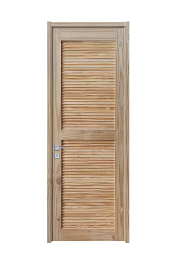 Puerta de persiana de madera maciza de pino natural sin terminar GY-PW12