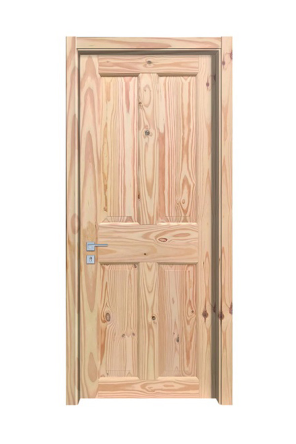 GY-PW01 Puerta corrediza de madera de pino macizo interior sin terminar